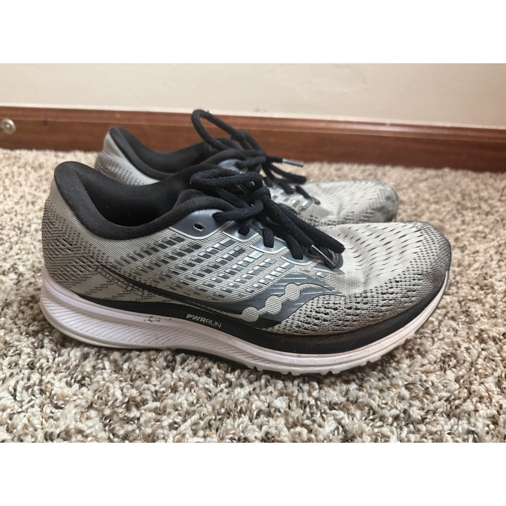 Saucony Ride 13 Shoes Womens 9.5‎ Black Gray Road Race Running Trainer Support - Picture 2 of 8